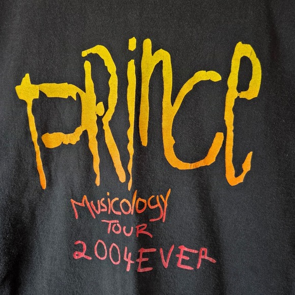 Prince Musicology Tour 2004ever Vintage Concert T-Shirt Black Mens XL
